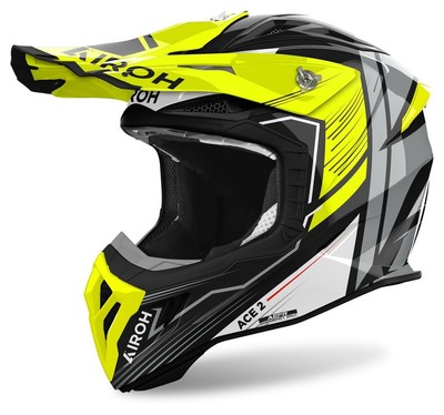 Off-Road Helmet Airoh AVIATOR ACE 2 ENGINE Yellow Gloss