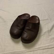 Womens Fitflop Brown Leather Slip on Mules Size 7