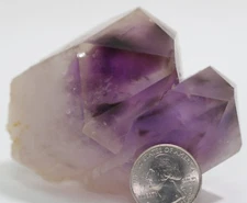 Beautiful Double Terminated Bolivia Amethyst Crystal Point 3.5" COA 1768