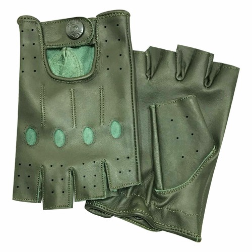 PSS Hombre Medio Dedo Cuero Conducción Ciclismo Exterior Verano Guantes Mitones 309 - Imagen 52 de 58