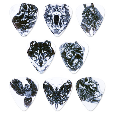 ProMont Animal Plektren Set Plektrum Picks Pleks Plektra Plektron Gitarre 8pcs