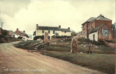 LLANRHIDIAN DER PEITSCHENDE STEIN LYONS TEE WERBUNG UM 1910 R.A.P. CO LTD POSTKARTE