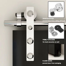 4-20FT Stainless Steel Sliding Barn Door Hardware Track Kit Single/Double Door