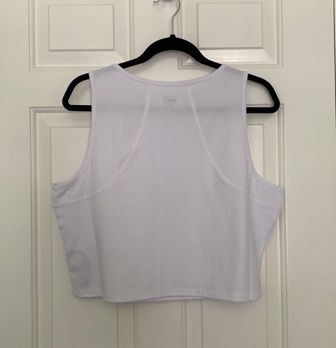 Hind - White Quarter Zip Activewear Tank Top - Picture 4 of 5