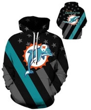 Miami Dolphins 3X-Large Hoodie Unisex (Run Small for Men Size Up)