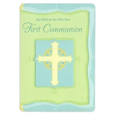 Thoughtful FIRST COMMUNION Card, With Love and Prayers by DaySpring + Envelope