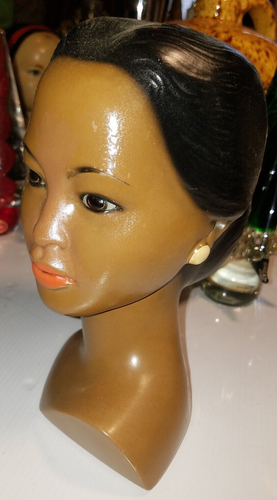 Vintage MCM, Marwal, Polynesian Woman Chalkware Head Bust By Alexander Backer - Picture 11 of 12