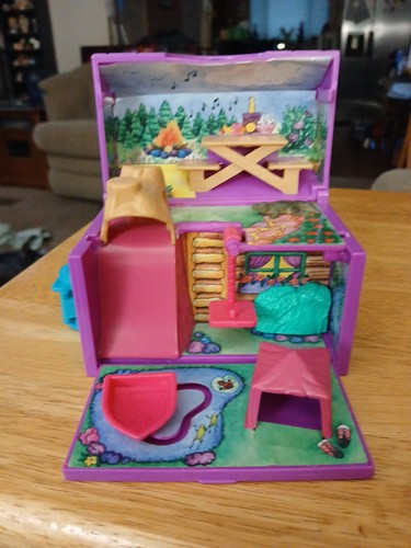 Vintage 1995 Pound Puppies Camp Hideaway Mini Carry & Go Spielset Galoob KEINE WELPEN