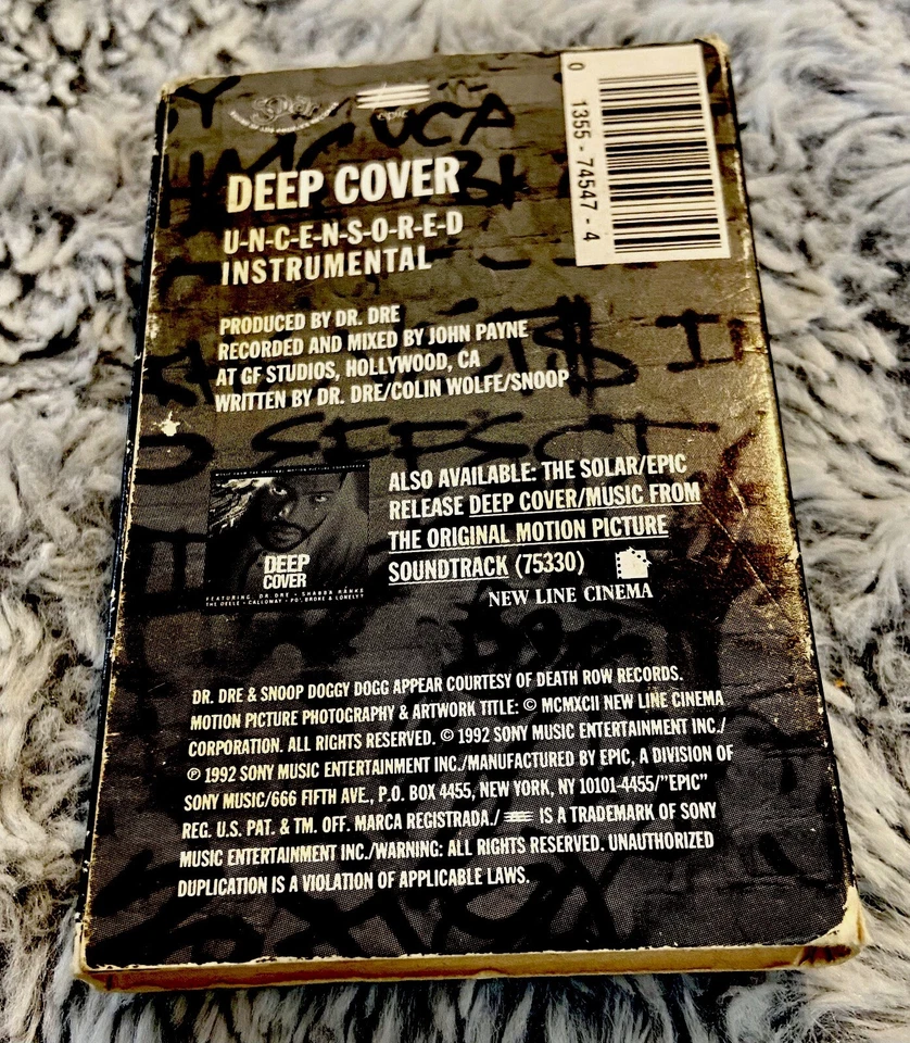 DR. DRE SNOOP DOGG Deep Cover Cassette Single Death Row Records EXTREMELY RARE! - Image 2 of 4