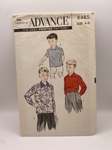 Vintage Advance Boys Sports Shirt Size 4-6 #8485