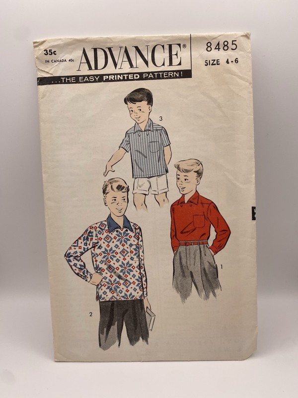 Vintage Advance Boys Sports Shirt Size 4-6 #8485