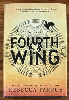 SIGNED Rebecca Yarros Fourth Wing Dragon Sprayed Edge Book PSA DNA COA Autograph