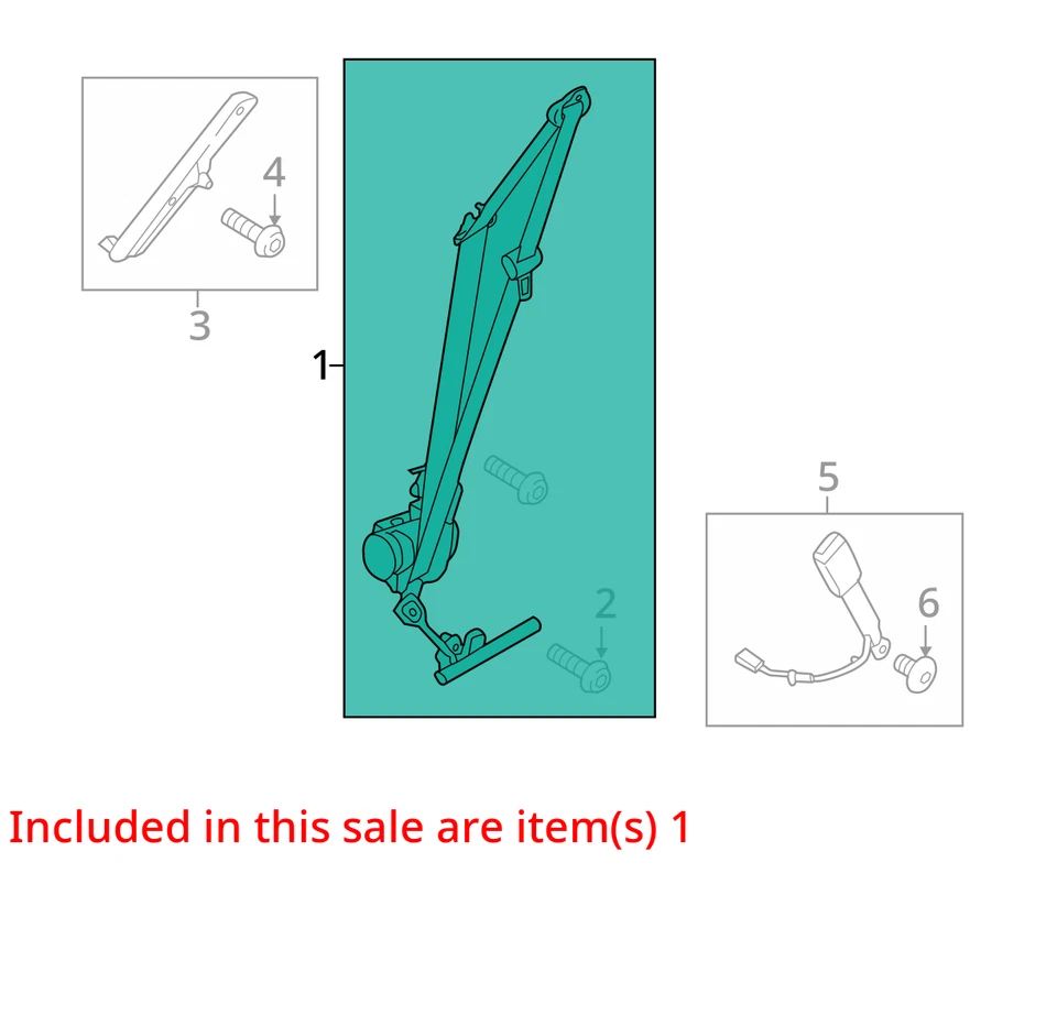 2017 Lincoln MKZ Driver Seat Belt Retractor Black Used - No Buckle Included Foto 4 de 4