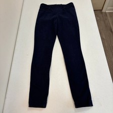 J.Crew Dannie Navy Blue Skinny Pants Back Zip Stretch Trousers Size 2T Tall