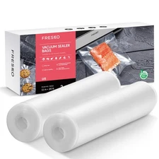 Vacuum Sealer Bags Rolls 2 Packs 11" x 20', Commercial Grade Seal a Meal Bags...