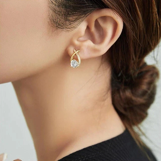 2 Ct Round Cut Lab Created Diamond Women's Fancy Stud In 14K Yellow Gold Over - image 2 of 4