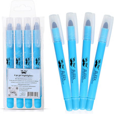 No Bleed Gel Highlighter, Bible Highlighters, Blue, Pack of 4