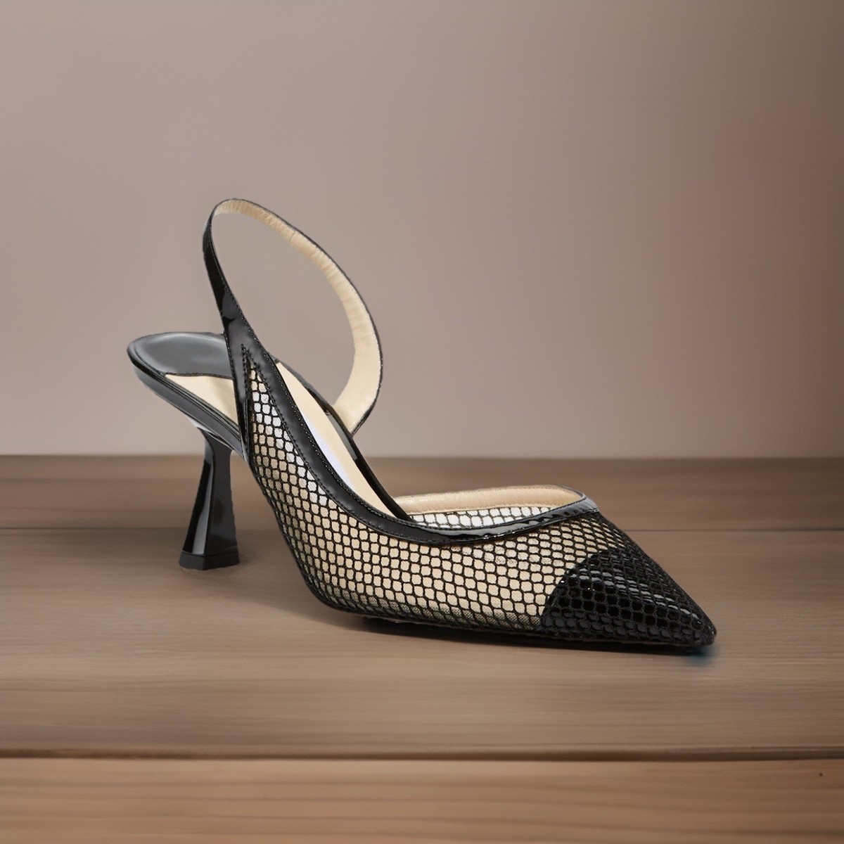 Jimmy Choo Fetto 65 ,Black Patent/Mesh EU39,5/US 9,5 New,Retail