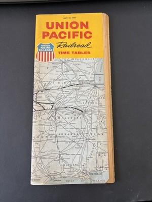 April 1964 UNION PACIFIC Railroad System Public Timetables Map