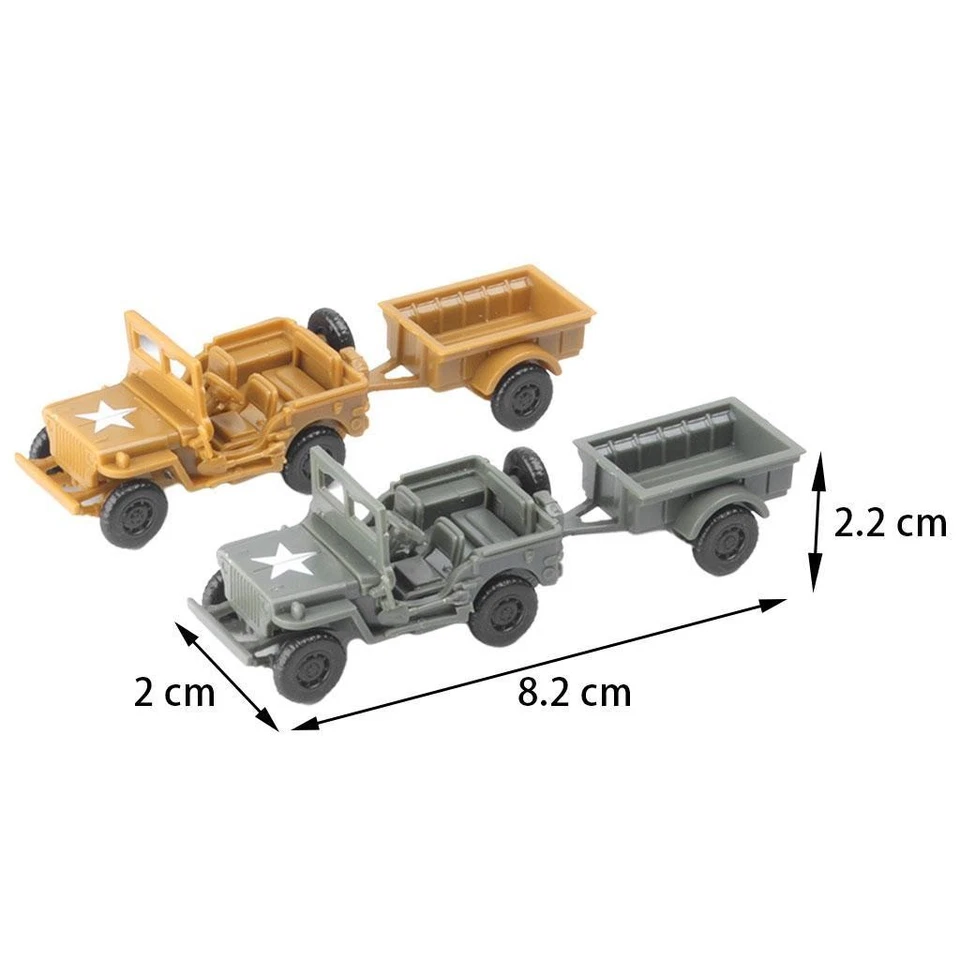 Set di 2 kit di modelli di montaggio in plastica 4D in scala 1:72 camion della - Immagine 4 di 4