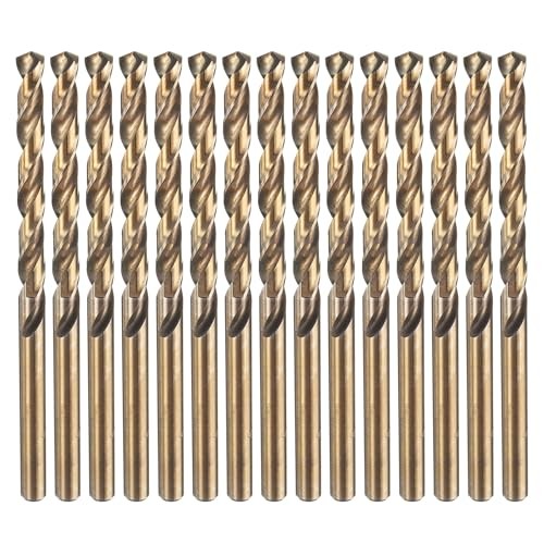 QUARKZMAN Set 15 Punte Cobalto M35 5mm per Acciaio Inox e Metalli Duri