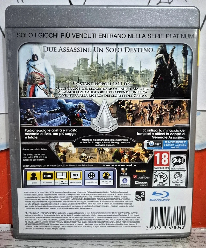 ASSASSIN'S CREED REVELATIONS PS3 PLAYSTATION 3 EDIZIONE PLATINUM ITALIANA OTTIMO - Immagine 2 di 4