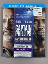 Captain Phillips (Blu-ray + DVD + Digital with Slipcover, 2013) Tom Hanks