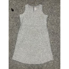 Duluth Trading Co Medium Ink Blue Grey Space Dye Sleeveless Shift Dress 69224
