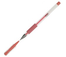 Gel Pen, Pastel Red - Ballpoint - Non-Smear Quick Dry - Writing, Drawing