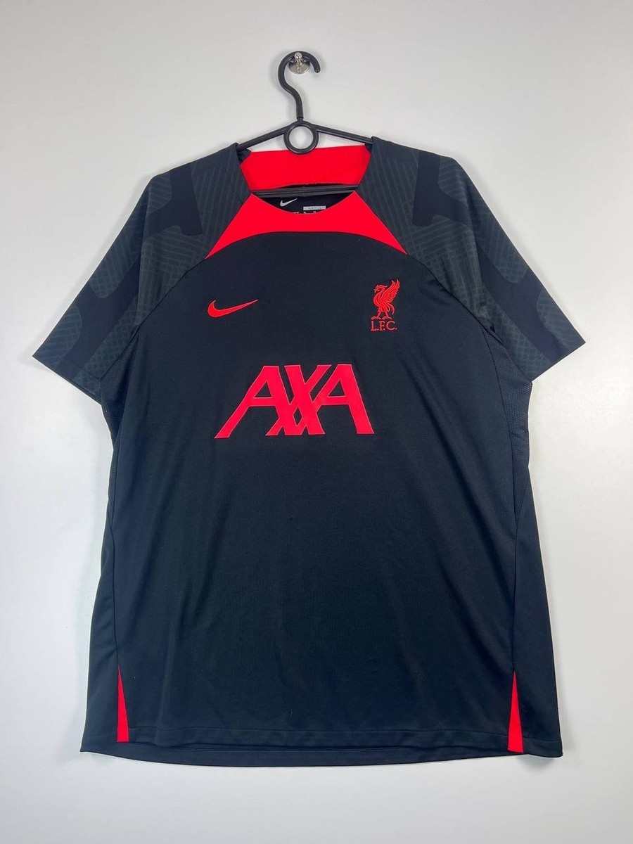 Nike Liverpool FC Jersey Black Shirt 2022/23 AXA Training Kit Size