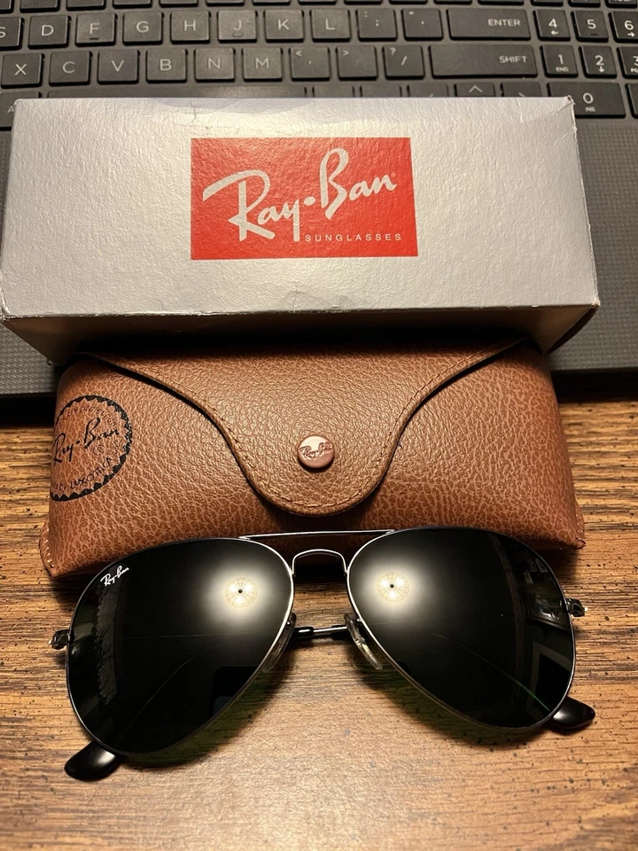 RAY-BAN AVIADORES RB3025 58mm. MONTURA DE METAL CON LENTES G-15 VERDES. NUEVO.  Foto 3 de 4