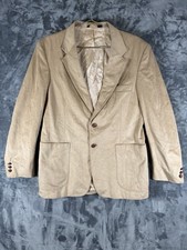 Wff by Farah Blazer Mens 40R Tan Suede Like Sport Coat Cowboy Western Jacket