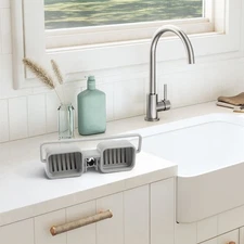 Drain Rack for Kitchen Sink with Easy Access Design for Cleaning Tools