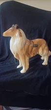 Vintage Coopercraft Art Pottery Collie Lassie Dog Made in England 20cm Tall 