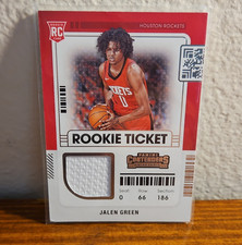Panini 2021-22 Contenders Rookie Ticket Swatches Jalen Green RTS-JGR Rockets