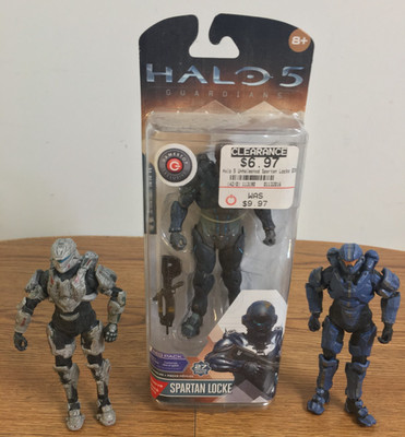 McFarlane Halo 5 Spartan Locke GameStop Exclusive New & 2 Loose Halo Figures