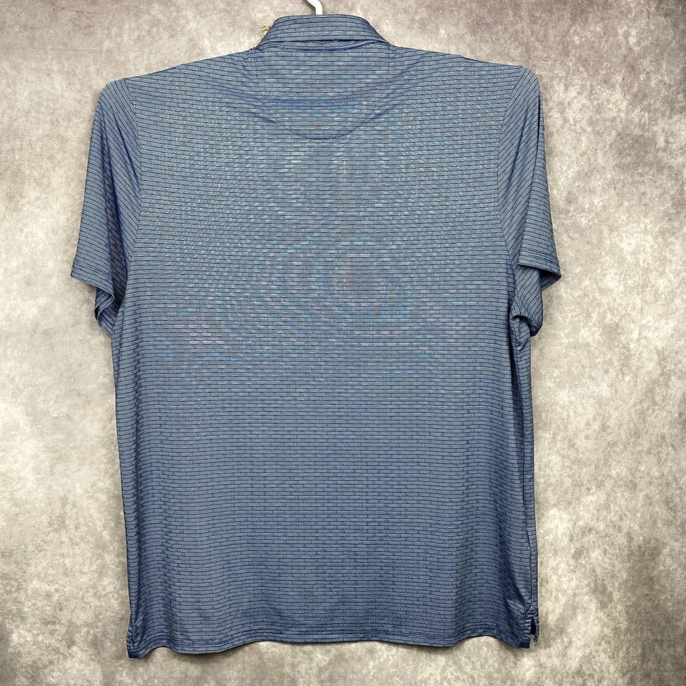 Penguin Golf Polo Shirt Mens XL Blue Maze Pattern Performance Preppy Casual - Image 3 of 4