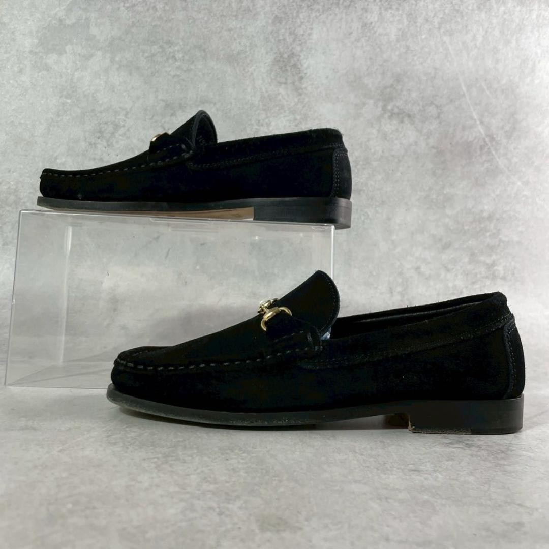 GUCCI Women's Loafers Horsebit Suede Black EU34.5/US4.5 120224c thumbnail 16