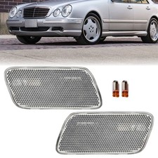 Depo Clear Bumper Side Markers Chrome Bulbs For 96-02 Mercedes W210 E Class Depo Clear Bumper Side Markers Chrome Bulbs For 96-02 Mercedes W210 E Class