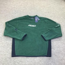 Nautica Sweatshirt Mens Medium Green Fleece Pullover Crewneck Nautex Sport Logo