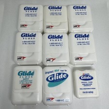 Vintage GORE Glide Dental Floss LOT of 9 -15M 16.4YD- Discontinued 90  s Crest