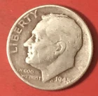 1948 Roosevelt Dime  90% Silver  (VF) USA Coin