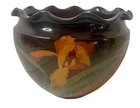 BEAUTIFUL WELLER POTTERY LOUWELSA JARDINIERE Iris Giant Ruffle Top Planter Large