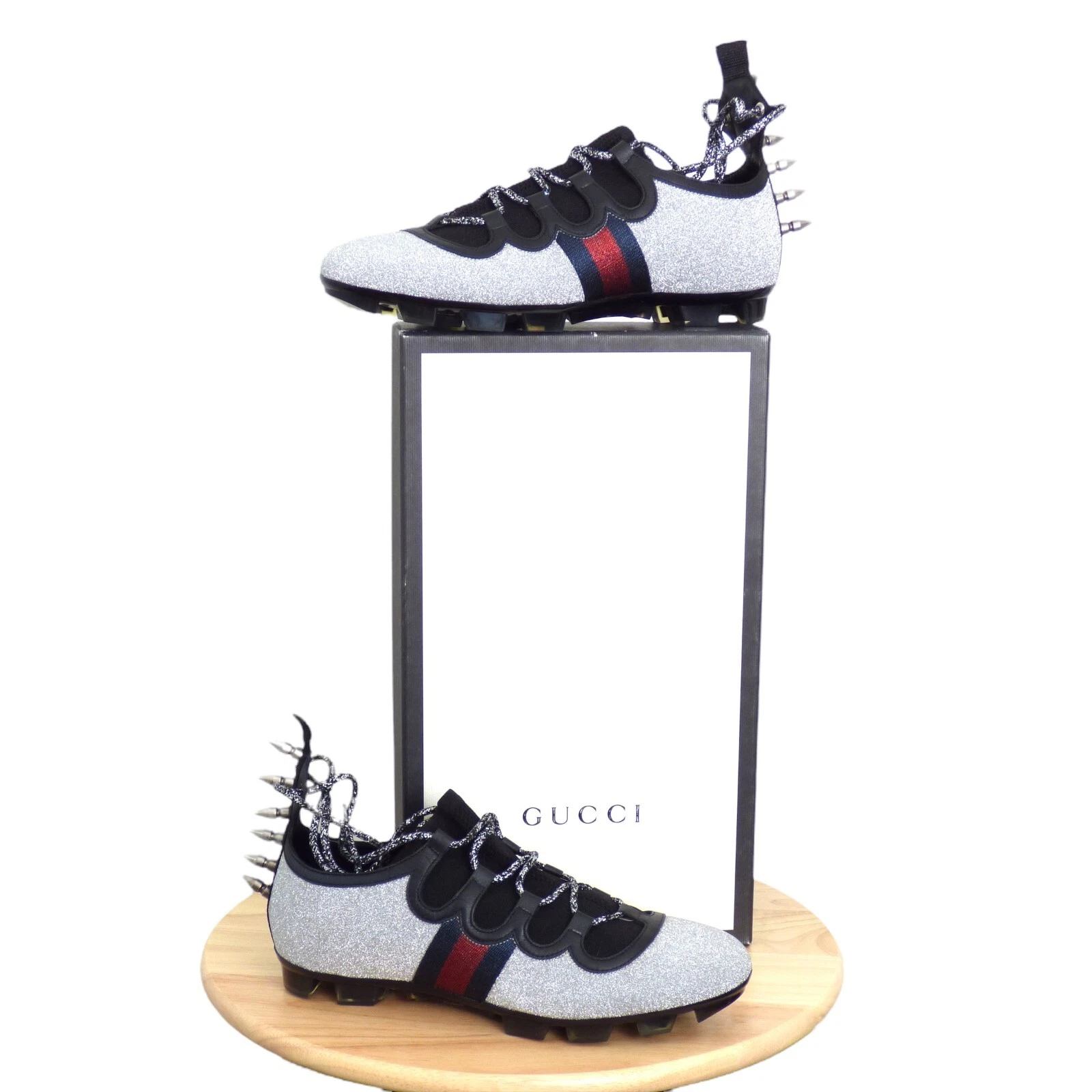 GUCCI   Baskets à lacets à paillettes Titan 2015 neuves dans leur boîte, taille US 7 1/2