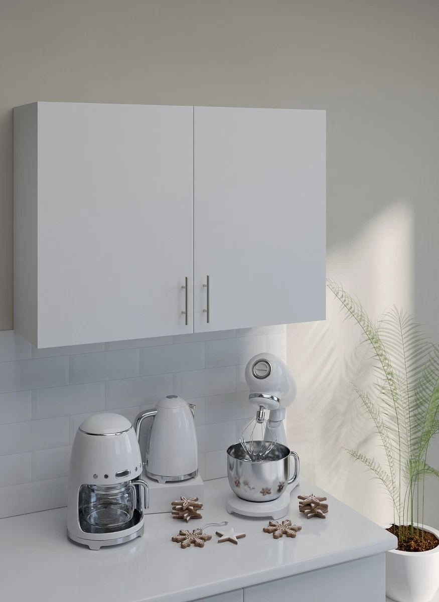 Kitchen Wall Cabinet 1000mm Wall Mounted Upper Cupboard Unit - White Matt |  eBay
