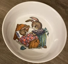 Peter Rabbit Children’s 2 Dish Set Oneida Silite Deluxe Cereal Bowl & Plate EUC