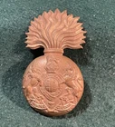 Royal Scots Fusiliers British Army Cap Badge Gilded Ww1. V66