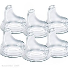 NUK Replacement Silicone Spout for Active and Learner 6 Count 