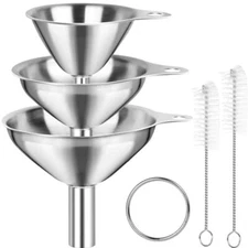 Kitchen Funnels for Filling Bottles,  3pcs Small/Medium/Large Food Grade 