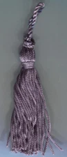 3" LAVENDER CHAINETTE TASSELS LOT OF 6 TRIM 